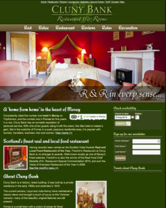 Website for Cluny Bank Hotel